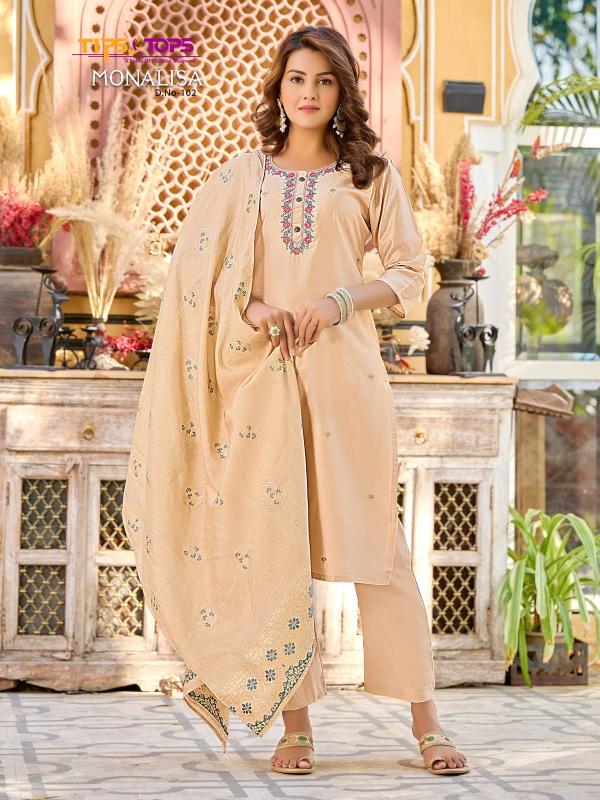 Tips And Tops Monalisa Fancy Kurti With Bottom Dupatta Collection